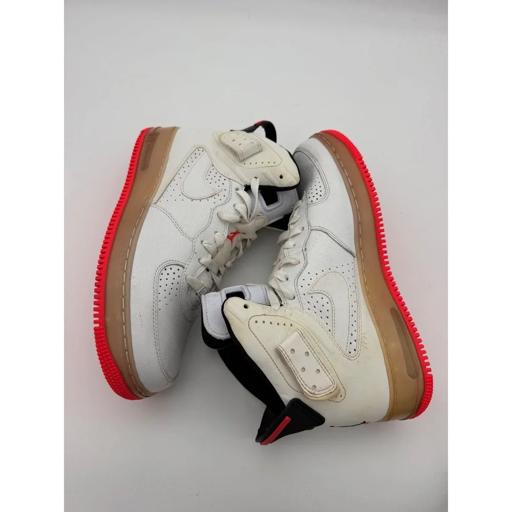Jordan AJF 6 White Varsity Red Mens 9 Sneakers 351029-161 Air Force 1 Hybrid